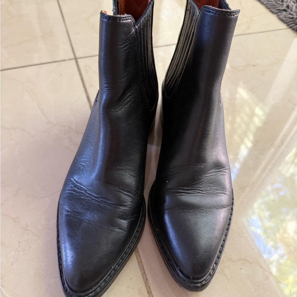 Coach Black Ankle Boots with Sleek Leather Finish